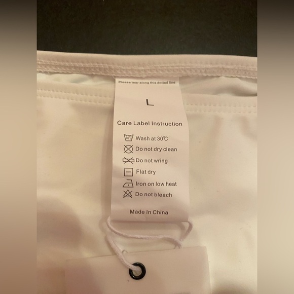 Annbon White Bikini Bottom Size Large NWT - Picture 3 of 5